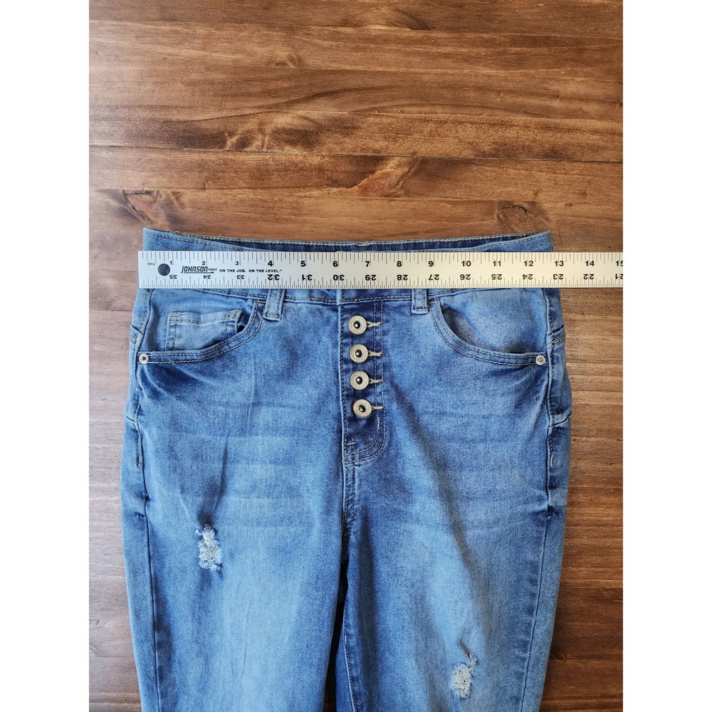 Thread & Others Women 5/27 Button Fly High Rise Skinny Jeans Y2K Indie Grunge - Picture 4 of 7